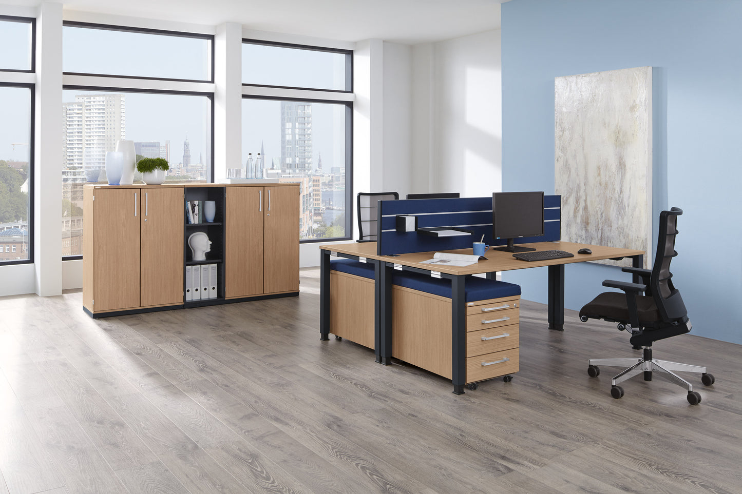 Palmberg Prisma 2 Drehtürenschrank - 3OH - Breite 80 cm